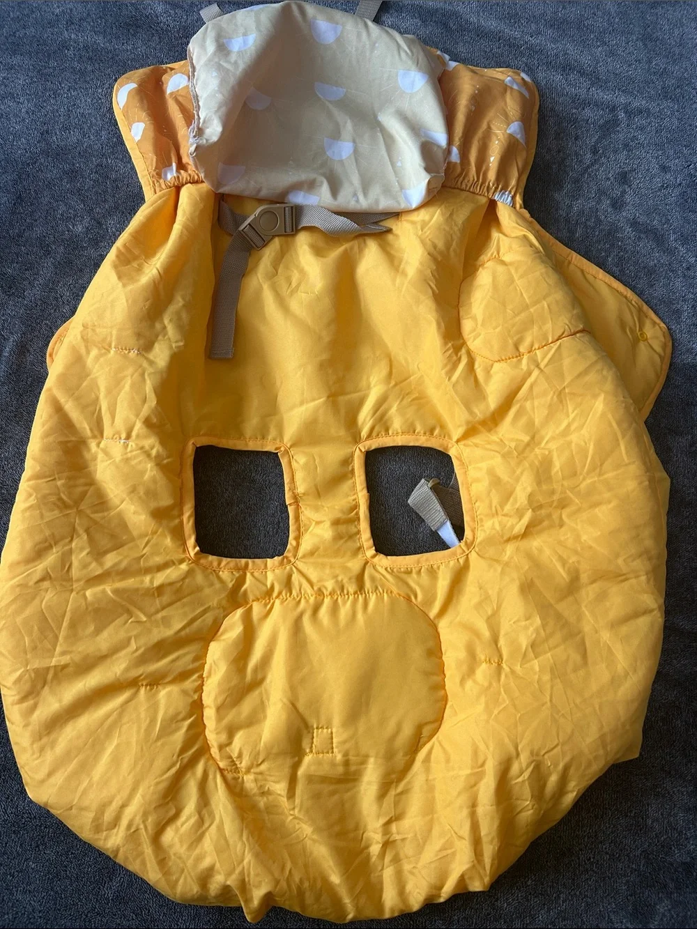 Bundle JJ Cole grey car seat cover and Yellow shopping card cover